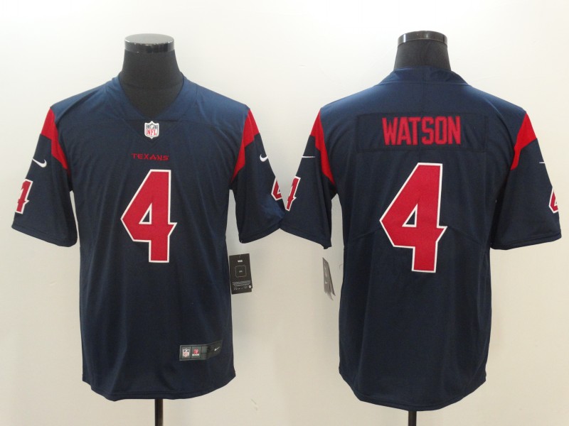 Men Houston Texans #4 Watson Blue Nike Vapor Untouchable Limited NFL Jerseys->houston texans->NFL Jersey